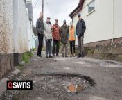 Residents who say they live on &#39;&#39;the most potholed road in England&#39;&#39; claim they were told to fill them themselves - despite one being 101.&#60;br/&#62;&#60;br/&#62;Elderly locals in Watchet in Somerset say their road has 21 potholes - but believe their concerns have been dismissed by council highway staff for two years. &#60;br/&#62;&#60;br/&#62;They claim they were informed by the council it is the fault of their cars - because they have five cars in total.&#60;br/&#62;&#60;br/&#62;The say more than six people have fallen over as a result of the potholes - described by a neighbour as &#39;bomb craters&#39; - with two being hospitalised.&#60;br/&#62;&#60;br/&#62;One resident, Brian Pankhurst, 79, says they have even been told to fill the holes themselves.&#60;br/&#62;&#60;br/&#62;Somerset Council the lane is a public right of way - &#39;&#39;therefore the responsibility for the upkeep of this lane is complex&#39;&#39;.&#60;br/&#62;&#60;br/&#62;Living on the street is one Somerset’s oldest residents, 101-year-old Sheila Nicholls, who lives with her husband Bill.&#60;br/&#62;&#60;br/&#62;Brian said: &#92;