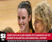 Iowa star Caitlin Clark is now the leading scorer in major college basketball history, men’s or women’s, having passed Hall of Famer Pete Maravich’s longtime mark of 3,667 points Sunday afternoon.