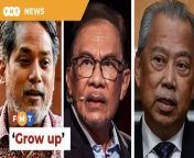 The former health minister says the prime minister and Perikatan Nasional chairman are in their 70s and are not children.&#60;br/&#62;&#60;br/&#62;Read More: https://www.freemalaysiatoday.com/category/nation/2024/03/04/grow-up-kj-tells-anwar-muhyiddin-over-name-calling/&#60;br/&#62;&#60;br/&#62;Laporan Lanjut: https://www.freemalaysiatoday.com/category/bahasa/tempatan/2024/03/04/cukuplah-label-melabel-kj-tegur-anwar-dan-muhyiddin/&#60;br/&#62;&#60;br/&#62;Free Malaysia Today is an independent, bi-lingual news portal with a focus on Malaysian current affairs.&#60;br/&#62;&#60;br/&#62;Subscribe to our channel - http://bit.ly/2Qo08ry&#60;br/&#62;------------------------------------------------------------------------------------------------------------------------------------------------------&#60;br/&#62;Check us out at https://www.freemalaysiatoday.com&#60;br/&#62;Follow FMT on Facebook: https://bit.ly/49JJoo5&#60;br/&#62;Follow FMT on Dailymotion: https://bit.ly/2WGITHM&#60;br/&#62;Follow FMT on X: https://bit.ly/48zARSW &#60;br/&#62;Follow FMT on Instagram: https://bit.ly/48Cq76h&#60;br/&#62;Follow FMT on TikTok : https://bit.ly/3uKuQFp&#60;br/&#62;Follow FMT Berita on TikTok: https://bit.ly/48vpnQG &#60;br/&#62;Follow FMT Telegram - https://bit.ly/42VyzMX&#60;br/&#62;Follow FMT LinkedIn - https://bit.ly/42YytEb&#60;br/&#62;Follow FMT Lifestyle on Instagram: https://bit.ly/42WrsUj&#60;br/&#62;Follow FMT on WhatsApp: https://bit.ly/49GMbxW &#60;br/&#62;------------------------------------------------------------------------------------------------------------------------------------------------------&#60;br/&#62;Download FMT News App:&#60;br/&#62;Google Play – http://bit.ly/2YSuV46&#60;br/&#62;App Store – https://apple.co/2HNH7gZ&#60;br/&#62;Huawei AppGallery - https://bit.ly/2D2OpNP&#60;br/&#62;&#60;br/&#62;#FMTNews #KhairyJamaluddin #AnwarIbrahim #MuhyiddinYassin