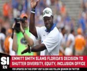 Dallas Cowboys legend Emmitt Smith was not happy with his alma mater after the University of Florida shuttered its Diversity, Equity, and Inclusion department.