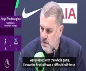 Tottenham&#39;s Ange Postecoglou says his side&#39;s reaction to going a goal down to Crystal Palace was &#39;outstanding&#39;
