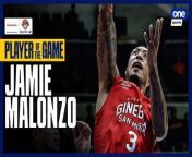 PBA Player of the Game Highlights: Jamie Malonzo scores career-high 32 as Ginebra logs first win vs Rain or Shine from jamie stone