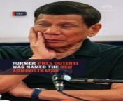 Former president Rodrigo Duterte was named the new administrator of properties belonging to the religious group Kingdom of Jesus Christ or KOJC, the church led by wanted doomsday preacher Apollo Quiboloy.&#60;br/&#62;&#60;br/&#62;Full story: https://www.rappler.com/nation/mindanao/duterte-becomes-quiboloy-group-property-administrator/