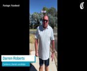 Canberra Liberals candidate for Ginninderra Darren Roberts has denied he was filming a campaign video while driving.