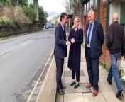 Minister Guy Opperman visits Hastings on March 18 2024. Pictured in Queens Road, A2101. L-R: Guy Opperman, Minister for Roads and Local Transport. Sally-Ann Hart, Conservative MP for Hastings and Rye, and Keith Glazier, Council Leader, East Sussex County Council.&#60;br/&#62;&#60;br/&#62;