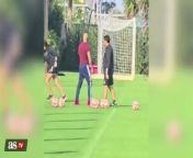 Messi’s bodyguard shows off ball skills from i like to show off my ass during outdoor workout sessions