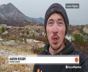 Storm chaser Aaron Rigsby reported from Colorado Springs as the biggest snowstorm in Colorado in years began.