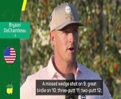 Bryson DeChambeau admitted he needed to &#39;figure out how to putt well&#39; after losing ground at the Masters
