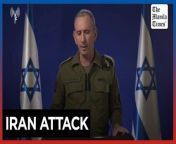 Israeli military says 99% of Iranian &#39;threats&#39; have been intercepted&#60;br/&#62;Iran attack&#60;br/&#62;&#60;br/&#62;During a press conference in Tel Aviv, Israel&#39;s military spokesperson Daniel Hagari says &#92;