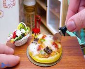 Perfect Miniature Steak Pizza In Mini Kitchen _ ASMR Cooking Mini Food from kitchen serues