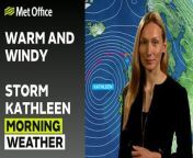 Windy but warm weekend, as Storm Kathleen appraching from the southwest bringing unseasonably strong winds – This is the Met Office UK Weather forecast for the morning of 06/04/24. Bringing you today’s weather forecast is Annie Shuttleworth.&#60;br/&#62;
