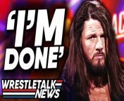 How would you book AJ&#39;s final match? Let us know in the comments!&#60;br/&#62;Predicting WWE WrestleMania 41 Way Too Far In Advancehttps://www.youtube.com/watch?v=PbC9GGy-RI8&#60;br/&#62;More wrestling news on https://wrestletalk.com/&#60;br/&#62;0:00 - Coming up...&#60;br/&#62;0:18 - Bloodline: Civil War&#60;br/&#62;3:46 - AJ Styles Leaving WWE&#60;br/&#62;5:49 - Shocking WWE Releases&#60;br/&#62;8:00 - WWE Draft Details&#60;br/&#62;9:16 - Wyatt Family Returning?&#60;br/&#62;AJ Styles Leaving WWE, Shocking WWE Release, Wyatt Family Return?&#124; WrestleTalk&#60;br/&#62;#AJStyles #WWE #WyattFamily&#60;br/&#62;&#60;br/&#62;Subscribe to WrestleTalk Podcasts https://bit.ly/3pEAEIu&#60;br/&#62;Subscribe to partsFUNknown for lists, fantasy booking &amp; morehttps://bit.ly/32JJsCv&#60;br/&#62;Subscribe to NoRollsBarredhttps://www.youtube.com/channel/UC5UQPZe-8v4_UP1uxi4Mv6A&#60;br/&#62;Subscribe to WrestleTalkhttps://bit.ly/3gKdNK3&#60;br/&#62;SUBSCRIBE TO THEM ALL! Make sure to enable ALL push notifications!&#60;br/&#62;&#60;br/&#62;Watch the latest wrestling news: https://shorturl.at/pAIV3&#60;br/&#62;Buy WrestleTalk Merch here! https://wrestleshop.com/ &#60;br/&#62;&#60;br/&#62;Follow WrestleTalk:&#60;br/&#62;Twitter: https://twitter.com/_WrestleTalk&#60;br/&#62;Facebook: https://www.facebook.com/WrestleTalk.Official&#60;br/&#62;Patreon: https://goo.gl/2yuJpo&#60;br/&#62;WrestleTalk Podcast on iTunes: https://goo.gl/7advjX&#60;br/&#62;WrestleTalk Podcast on Spotify: https://spoti.fi/3uKx6HD&#60;br/&#62;&#60;br/&#62;About WrestleTalk:&#60;br/&#62;Welcome to the official WrestleTalk YouTube channel! WrestleTalk covers the sport of professional wrestling - including WWE TV shows (both WWE Raw &amp; WWE SmackDown LIVE), PPVs (such as Royal Rumble, WrestleMania &amp; SummerSlam), AEW All Elite Wrestling, Impact Wrestling, ROH, New Japan, and more. Subscribe and enable ALL notifications for the latest wrestling WWE reviews and wrestling news.&#60;br/&#62;&#60;br/&#62;Sources used for research:&#60;br/&#62;https://www.wrestlezone.com/news/1464155-report-details-on-tama-tonga-joining-wwe-update-on-jacob-fatu-and-hikuleo &#60;br/&#62;https://www.cagesideseats.com/2024/4/13/24129380/bloodline-drama-jey-uso-battles-solo-sikoa-smackdown &#60;br/&#62;https://wrestletalk.com/news/tama-tonga-wwe-debut-backstage-reaction/ &#60;br/&#62;https://www.wrestlinginc.com/1561575/wwe-legend-rikishi-shares-odd-reaction-son-jimmy-uso-destroyed-smackdown/ &#60;br/&#62;https://www.cagesideseats.com/wwe/2024/4/14/24130033/aj-styles-la-knight-cody-rhodes-backlash-retirement &#60;br/&#62;https://www.wrestlezone.com/news/1464070-report-sue-aitchison-has-been-let-go-by-wwe &#60;br/&#62;https://wrestletalk.com/news/former-wwe-star-appearance-cancelled-contract-erick-rowan/ &#60;br/&#62;https://www.reddit.com/r/SquaredCircle/comments/1c4b2xx/pwinsider_update_on_erick_rowans_wwe_return/ &#60;br/&#62;​​https://www.wrestlezone.com/news/1464242-report-update-on-which-nxt-stars-could-be-part-of-2024-wwe-draft &#60;br/&#62;