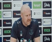Everton boss Sean Dyche gives his reaction to the proposed scrapping of FA Cup replays&#60;br/&#62;Finch Farm, Liverpool, UK