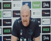Everton boss Sean Dyche on their relegation six pointer against Nottingham Forest, being seen as a firefighter and the scrapping of FA Cup replays &#60;br/&#62; Finch Farm, Liverpool, UK