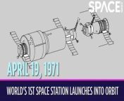 On April 19, 1971, the Soviet Union launched the world&#39;s first space station, Salyut 1. &#60;br/&#62;&#60;br/&#62;This space station was a modified version of the Soviet Union&#39;s Almaz space station, which was part of a highly classified military program and was still under development at the time. After NASA managed to put astronauts on the moon, the Soviet Union decided that its next big feat in the Space Race would be to put a crewed space station in orbit. The first crew to visit Salyut 1 in orbit launched just four days after the space station did. However, that crew had some technical problems while trying to dock with the space station in their Soyuz spacecraft, so they went back home without ever actually entering the station. Another crew launched two months later, and after a successful docking, they spent 23 days aboard the station.