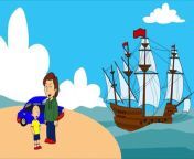 Caillou and his Dad go out and then they see a ship. They decided go on it and have fun battling other ships.&#60;br/&#62;&#60;br/&#62;A n e w a r c i s i n t h e n e x t v i d e o. . .