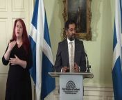 Humza Yousaf has confirmed he will be stepping down as first minister of Scotland saying he &#39;underestimated&#39; the level of hurt ending a power-sharing deal with the Greens would have. Report by Alibhaiz. Like us on Facebook at http://www.facebook.com/itn and follow us on Twitter at http://twitter.com/itn