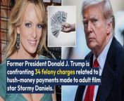 Trump is accused of falsifying business records in connection with payments to Daniels. Each of the 34 charges is a Class E felony, the least severe category of felonies in New York, with a maximum prison sentence of four years per count, reported The New York Times.