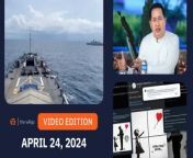 Here are today’s headlines – the latest news in the Philippines and around the world:&#60;br/&#62;- Malacañang flags deepfake audio of Marcos ordering military attack&#60;br/&#62;- PNP firearms office recommends revocation of Quiboloy’s gun license&#60;br/&#62;- Former Senator Rene Saguisag dies at 84&#60;br/&#62;- Scorching heat pushes Pangasinan town to adopt 4-day work week&#60;br/&#62;- Art is…pre-approved? Filipinos online slam BGC for Banksy Universe promotion&#60;br/&#62;&#60;br/&#62;https://www.rappler.com/video/daily-wrap/april-24-2024/&#60;br/&#62;