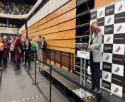 The London mayoral election result for the North East constituency read out at the Copper Box Arena by Linzi Roberts-Egan, chief executive of Waltham Forest.