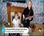 Chesterfield young rock stars, Brooklyn and Rowan Humphries