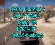 This video from FORZA HORIZON 5 and is for those of us that like to find and collect things. In this video, we will find my 4th FAST TRAVEL BOARD that was located north of the racetrack in DUNAS BLANCAS. FYI, I am moving many of my videos from my YouTube channel to my Dailymotion channel, please check it out.