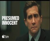 Presume nothing. Jake Gyllenhaal stars in Presumed Innocent, a limited series premiering June 12 on Apple TV+ https://apple.co/_PresumedInnocent&#60;br/&#62;&#60;br/&#62;Presumed Innocent is an eight-part limited series starring and executive produced by Jake Gyllenhaal, hailing from David E. Kelley and executive producer J.J. Abrams. The star-studded ensemble cast also includes Ruth Negga, Bill Camp, O-T Fagbenle, Chase Infiniti, Nana Mensah, Renate Reinsve, Peter Sarsgaard, Kingston Rumi Southwick and Elizabeth Marvel.&#60;br/&#62;&#60;br/&#62;Based on The New York Times bestselling novel of the same name by Scott Turow, the gripping series takes viewers on a journey through the horrific murder that upends the Chicago Prosecuting Attorneys&#39; office when chief deputy prosecutor Rusty Sabich (played by Gyllenhaal) is suspected of the crime. The series explores obsession, sex, politics, and the power and limits of love, as the accused fights to hold his family and marriage together.&#60;br/&#62;&#60;br/&#62;Presumed Innocent hails from Bad Robot Productions and David E. Kelley Productions in association with Warner Bros. Television, where Bad Robot is under an overall deal. Abrams and Rachel Rush Rich executive produce for Bad Robot. Kelley serves as showrunner and executive produces through David E. Kelley Productions alongside Matthew Tinker. Dustin Thomason, Sharr White and Gyllenhaal also serve as executive producers. Turow and Miki Johnson wil serve as co-executive producers. Anne Sewitsky serves as executive producer and directs the first two episodes and episode eight, and Emmy Award-winner Greg Yaitanes executive produces and directs episodes three through seven.&#60;br/&#62;