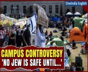Columbia Law students&#39; email sparks outrage as they link Jewish safety to Palestine conflict, while critics denounce it as antisemitic. Meanwhile, students demand exam cancellations citing NYPD &#39;violence&#39; trauma. &#60;br/&#62; &#60;br/&#62;#CampusProtests #ColumbiaUniversity #ColumbiaControversy #JewStudents #ColumbiaLawStudents #AntiIsraelProtest #ProPalestineProtest #ColumbiaStudentsWarning #Oneindia&#60;br/&#62;~HT.97~PR.274~ED.155~