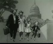 1950s Elsie the cow and her family in Washington DC TV commercial