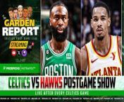 The Garden Report goes live following the Celtics game vs the Hawks. Catch the Celtics Postgame Show featuring Bobby Manning, Josue Pavon, Jimmy Toscano, A. Sherrod Blakely and John Zannis as they offer insights and analysis from Boston&#39;s game vs Atlanta.&#60;br/&#62;&#60;br/&#62;This episode of the Garden Report is brought to you by:&#60;br/&#62;&#60;br/&#62;Get in on the excitement with PrizePicks, America’s No. 1 Fantasy Sports App, where you can turn your hoops knowledge into serious cash. Download the app today and use code CLNS for a first deposit match up to &#36;100! Pick more. Pick less. It’s that Easy! &#60;br/&#62;&#60;br/&#62;Elevate your style game on and off the course with the PXG Spring Summer 2024 collection. Head over to PXG.com/GARDEN and save 10% on all apparel. &#60;br/&#62;&#60;br/&#62;Nutrafol Men! Take the first step to visibly thicker, healthier hair. For a limited time, Nutrafol is offering our listeners ten dollars off your first month’s subscription and free shipping when you go to Nutrafol.com/MEN and enter the promo code GARDEN!&#60;br/&#62;&#60;br/&#62;Football season may be over, but the action on the floor is heating up. Whether it’s Tournament Season or the fight for playoff homecourt, there’s no shortage of high stakes basketball moments this time of year. Quick withdrawals, easy gameplay and an enormous selection of players and stat types are what make PrizePicks the #1 daily fantasy sports app!&#60;br/&#62;&#60;br/&#62;#Celtics #NBA #GardenReport #CLNS