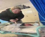 This woman&#39;s excitement knew no bounds when she visited her new born nephew in the hospital. She became emotional upon seeing the little one and was unable to contain her tears of joy.