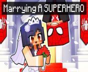 Getting MARRIED to a SUPERHERO in Minecraft! from minecraft slime tentacle