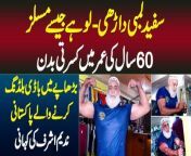 Nadeem Ashraf who is a 60 years old Bodybuilder from Faisalabad but because of his healthy and fit physique he looks like a youngster. He has been doing weightlifting for 40 years and has won 13 titles in bodybuilding. UrduPoint anchor Usman Butt has interviewed him. What is the thing that motivates him to do workout 3 to 4 Hours daily at this age, Let us know in this video.&#60;br/&#62;Anchor: Usman Butt&#60;br/&#62;&#60;br/&#62;#60YearOldBodybuilder #NadeemAshrafBodybuilder #OldManBodybuilding #Workout #Interview #HeavyWeightLifter #Faisalabad&#60;br/&#62;&#60;br/&#62;Follow Us on Facebook: https://www.facebook.com/urdupoint.network/&#60;br/&#62;Follow Us on Twitter: https://twitter.com/DailyUrduPoint &#60;br/&#62;Follow Us on Instagram: https://www.instagram.com/urdupoint_com/&#60;br/&#62;Visit Us on Web: https://www.urdupoint.com/