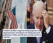 Biden&#39;s approval ratings for his job overall and his handling of the economy and foreign affairs have not risen above 44% since August 2022.&#60;br/&#62;&#60;br/&#62;Biden&#39;s 40% job approval rating at this time of the 4th year of presidency is the lowest among those secured by presidents from recent past.