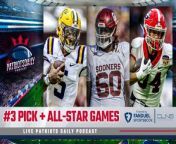The newest Patriots Daily episode features Taylor Kyles from CLNS Media alongside Alex Barth and Damian Parson, diving into analysis of the Shrine Bowl and Senior Bowl. They specifically discuss the New England Patriots&#39; strategies for the 3rd Overall Pick and their other draft selections.&#60;br/&#62;&#60;br/&#62;This episode of the Patriots Daily Podcast is brought to you by:&#60;br/&#62;&#60;br/&#62;FanDuel Sportsbook, New customers, join today and you’ll get TWO HUNDRED DOLLARS in BONUS BETS if your first bet of FIVE DOLLARS or more wins. Just visit FanDuel.com/BOSTON to sign up. Make every moment more with FanDuel, an official sportsbook partner of the NFL. &#60;br/&#62;&#60;br/&#62;Must be 21+ and present in select states. FanDuel is offering online sports wagering in Kansas under an agreement with Kansas Star Casino, LLC. &#36;10 first deposit required. Bonus issued as nonwithdrawable bonus bets that expire 7 days after receipt. See terms at sportsbook.fanduel.com. Gambling Problem? Call 1-800-GAMBLER or visit FanDuel.com/RG in Colorado, Iowa, Michigan, New Jersey, Ohio, Pennsylvania, Illinois, Kentucky, Tennessee, Virginia and Vermont. Call 1-800-NEXT-STEP or text NEXTSTEP to 53342 in Arizona, 1-888-789-7777 or visit ccpg.org/chat in Connecticut, 1-800-9-WITH-IT in Indiana, 1-800-522-4700 or visit ksgamblinghelp.com in Kansas, 1-877-770-STOP in Louisiana, visit mdgamblinghelp.org in Maryland, visit 1800gambler.net in West Virginia, or call 1-800-522-4700 in Wyoming. Hope is here. Visit GamblingHelpLineMA.org or call (800) 327-5050 for 24/7 support in Massachusetts or call 1-877-8HOPE-NY or text HOPENY in New York.&#60;br/&#62;&#60;br/&#62;#Patriots #NFL #NewEnglandPatriots