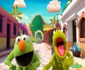 Today Elmo pretends to be one of his favorite animals, an iguana! Iguana Emo sets off on an adventure to try and help another Iguana find her Abuela’s house.