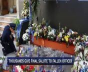 The 48-year-old mother of three who was killed in the line of duty on July 4th was laid to rest Tuesday. Thousands of officers, some from as far as Australia, came to New York to honor her.