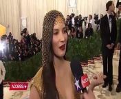 On the red carpet at the Met Gala, Olivia Munn (in gold), and Ashley Graham (in bronze) tell Access Guest Correspondent Andrea Lavintha