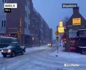 From Missouri to Tennessee and beyond, wintry weather swept through a swath of the U.S. on Feb. 16, causing messy travel conditions but creating beautiful scenes.