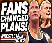 Do you think the fan reaction changed The Rock&#39;s plans? Let us know in the comments!&#60;br/&#62;CAN YOU NAME EVERY TNA CHAMPION? &#124; Survival Serieshttps://www.youtube.com/watch?v=WfmQ5SjvdOA&#60;br/&#62;More wrestling news on https://wrestletalk.com/&#60;br/&#62;0:00 - Coming up...&#60;br/&#62;0:22 - The Rock ‘Conceded’ On WrestleMania&#60;br/&#62;4:02 - Serious NXT Injury&#60;br/&#62;5:57 - WWE Elimination Chamber Plans Change&#60;br/&#62;6:49 - New NXT Tag Team Champions&#60;br/&#62;7:08 - TNA Unhappiness&#60;br/&#62;9:01 - AEW Rampage &amp; Collision Ratings&#60;br/&#62;Rock CONCEDED On WrestleMania, Scary WWE Injury, WWE Elimination Chamber Plans CHANGE &#124; WrestleTalk&#60;br/&#62;#TheRock #WrestleMania #WWE&#60;br/&#62;&#60;br/&#62;Subscribe to WrestleTalk Podcasts https://bit.ly/3pEAEIu&#60;br/&#62;Subscribe to partsFUNknown for lists, fantasy booking &amp; morehttps://bit.ly/32JJsCv&#60;br/&#62;Subscribe to NoRollsBarredhttps://www.youtube.com/channel/UC5UQPZe-8v4_UP1uxi4Mv6A&#60;br/&#62;Subscribe to WrestleTalkhttps://bit.ly/3gKdNK3&#60;br/&#62;SUBSCRIBE TO THEM ALL! Make sure to enable ALL push notifications!&#60;br/&#62;&#60;br/&#62;Watch the latest wrestling news: https://shorturl.at/pAIV3&#60;br/&#62;Buy WrestleTalk Merch here! https://wrestleshop.com/ &#60;br/&#62;&#60;br/&#62;Follow WrestleTalk:&#60;br/&#62;Twitter: https://twitter.com/_WrestleTalk&#60;br/&#62;Facebook: https://www.facebook.com/WrestleTalk.Official&#60;br/&#62;Patreon: https://goo.gl/2yuJpo&#60;br/&#62;WrestleTalk Podcast on iTunes: https://goo.gl/7advjX&#60;br/&#62;WrestleTalk Podcast on Spotify: https://spoti.fi/3uKx6HD&#60;br/&#62;&#60;br/&#62;Written by: Luke Owen&#60;br/&#62;Presented by: Luke Owen&#60;br/&#62;Thumbnail by: Brandon Syres&#60;br/&#62;Image Sourcing by: Brandon Syres&#60;br/&#62;&#60;br/&#62;About WrestleTalk:&#60;br/&#62;Welcome to the official WrestleTalk YouTube channel! WrestleTalk covers the sport of professional wrestling - including WWE TV shows (both WWE Raw &amp; WWE SmackDown LIVE), PPVs (such as Royal Rumble, WrestleMania &amp; SummerSlam), AEW All Elite Wrestling, Impact Wrestling, ROH, New Japan, and more. Subscribe and enable ALL notifications for the latest wrestling WWE reviews and wrestling news.&#60;br/&#62;&#60;br/&#62;Sources used for research:&#60;br/&#62;https://wrestletalk.com/news/wwe-championship-match-stopped-mid-match-injury-shotzi/&#60;br/&#62;https://wrestletalk.com/news/wwe-elimination-chamber-creative-change-potential-spoiler-shotzi/&#60;br/&#62;https://wrestletalk.com/news/aew-collision-viewership-demo-rating-february-10/&#60;br/&#62;&#60;br/&#62;Youtube Channel Comments Policy&#60;br/&#62;We appreciate the comments and opinions our viewers provide. Do note that all comments are subject to YouTube auto-moderation and manual moderation review. We encourage opinions and discussion, but harassment, hate speech, bullying and other abusive posts will not be tolerated. Decisions on comment removal are made by the Community Manager. Please email us at support@wrestletalk.com with any questions or concerns.