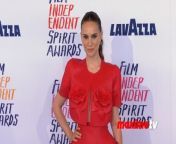 https://www.maximotv.com &#60;br/&#62;B-roll footage: Natalie Portman on the blue carpet at the 39th annual Film Independent Spirit Awards on Sunday, February 25, 2024, at 1550 Pacific Coast Highway, Lot 1, North Santa Monica, California, USA. The Spirit Awards are Film Independent’s largest annual celebration, making year-round programming for filmmakers and film-loving audiences possible while amplifying the voices of independent storytellers and celebrating their diversity, originality, and uniqueness of vision. This video is only available for editorial use in all media and worldwide. To ensure compliance and proper licensing of this video, please contact us. ©MaximoTV