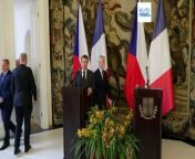 French President Emmanuel Macron and his Czech counterpart Petr Pavel agree to send support to Ukraine, but rule out sending combat troups.