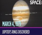 On March 4, 1979, NASA’s Voyager 1 spacecraft took the first photos of rings around Jupiter.&#60;br/&#62;&#60;br/&#62;This was the first time anyone had seen Jupiter’s rings. Because the rings are so thin and faint, it&#39;s extremely difficult to see them from Earth with ground-based telescopes. Even for a spacecraft out near Jupiter, the rings essentially invisible unless the cameras look at them edge-on or from an angle where sunlight shines directly through them. Since Voyager 1 first saw the rings, other space missions like Juno and Galileo have continued to study them. Scientists believe that the rings formed by comets colliding with Jupiter&#39;s moons and kicking dust into the planet&#39;s orbit.