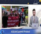 Protesters are demonstrating outside of the ASEAN-Australia summit in Melbourne demanding support for the elected government of Myanmar that was ousted by a military coup in 2021.