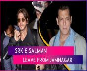 Superstar Shah Rukh Khan was seen leaving from Jamnagar after attending Anant Ambani and Radhika Merchant’s pre-wedding festivities. SRK was seen at the Jamnagar airport along with his wife Gauri Khan and kids Aryan Khan, Suhana Khan and AbRam. Superstar Salman Khan was in a jovial mood as he posed with his niece Alizeh. Salman also clicked pictures with the paparazzi. Watch the video to know more.&#60;br/&#62;