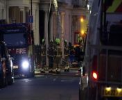 Eleven people are in hospital after a fire broke out in flats in South Kensington. &#60;br/&#62; &#60;br/&#62;Some 130 people fled the fire as firefighters swarmed the five-storey building on Emperor’s Gate, just after midnight on Friday. &#60;br/&#62; &#60;br/&#62;A London Ambulance Service spokesperson said 11 people were treated for smoke inhalation at scene before being taken to “London hospitals and major trauma centres”. &#60;br/&#62; Report by Kennedyl. Like us on Facebook at http://www.facebook.com/itn and follow us on Twitter at http://twitter.com/itn