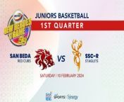 Watch the First Quarter of the matchup between San Sebastian College - Recoletos and San Beda University on Day 1 of the #NCAASeason99 Juniors Basketball tournament.