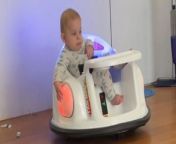 In this amusing video, a toddler delights in sitting in his bumper car as if it were a throne fit for a king. His regal posture and delighted expression bring a smile to the viewer&#39;s face. The innocence and joy of childhood are captured in this moment, reminding us of the simple pleasures that can bring so much happiness. It&#39;s a heartwarming reminder of the carefree nature of toddlers and the joy they find in everyday experiences.&#60;br/&#62;Location: Seaford, Victoria in Australia &#60;br/&#62;WooGlobe Ref : WGA049157&#60;br/&#62;For licensing and to use this video, please email licensing@wooglobe.com