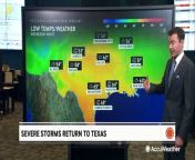 Strong to severe thunderstorms will return to the Lone Star State on March 7, forecasters say.