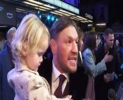 Conor McGregor makes his acting debut in the new Prime Video film &#39;Road House&#39; alongside Jake Gyllenhaal. The UFC champion held his son Rían and explained what pieces of acting advice he got from his co-stars at the Curzon Mayfair in London. &#60;br/&#62; &#60;br/&#62;&#39;Road House&#39; launches on Prime Video on Thursday 21st May, 2024. Report by Burtonj. Like us on Facebook at http://www.facebook.com/itn and follow us on Twitter at http://twitter.com/itn